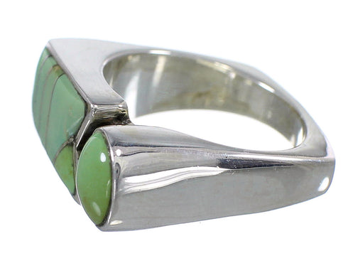 Authentic Sterling Silver Turquoise Southwest Jewelry Ring Size 7 VX61415